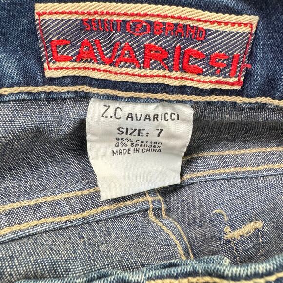 Vintage Z. Cavaricci Womens Fringe Stretch Low Rise Cotton Blend Flared Jeans 7 - Picture 9 of 11